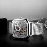 CIGA Design C Series Full Hollow Mechanical Watch Silver