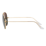 Ray-Ban Aviator Polarized RB3025 Large Sunglasses - Gold/Green Side