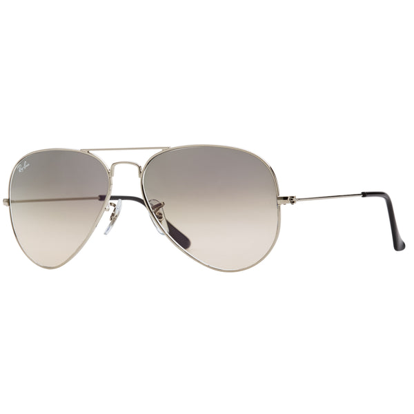 Ray-Ban Aviator Gradient RB3025 Sunglasses - Grey/Silver Angle