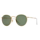 Ray-Ban Round RB3447 Sunglasses - Gold/Green Angle