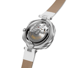 CIGA Design R Series Danish Rose Automatic Mechanical Skeleton Watch - White/Silver