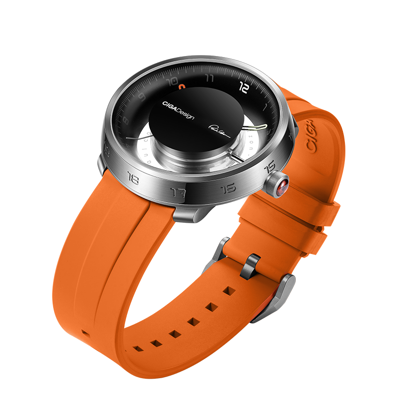 CIGA Design U Series  Black Hole Titanium Orange Mechanical Watch