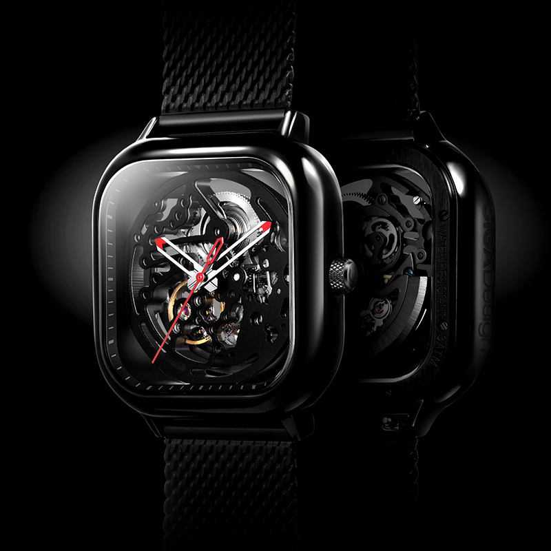 CIGA Design C Series Full Hollow Mechanical Watch Black
