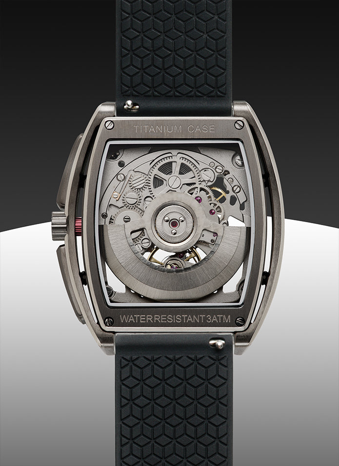 CIGA Design Z Series Titanium Automatic Mechanical Skeleton Watch - Black