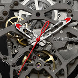 CIGA Design Z Series Titanium Automatic Mechanical Skeleton Watch - Black