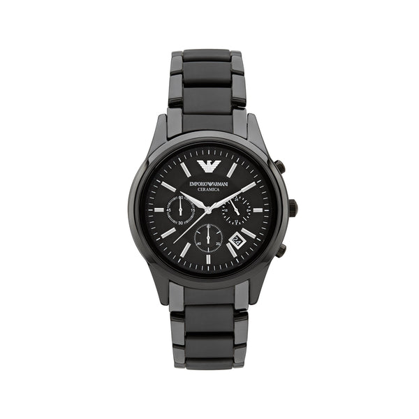 Emporio Armani Ceramica Chronograph Watch AR1452 Black MODE STORE