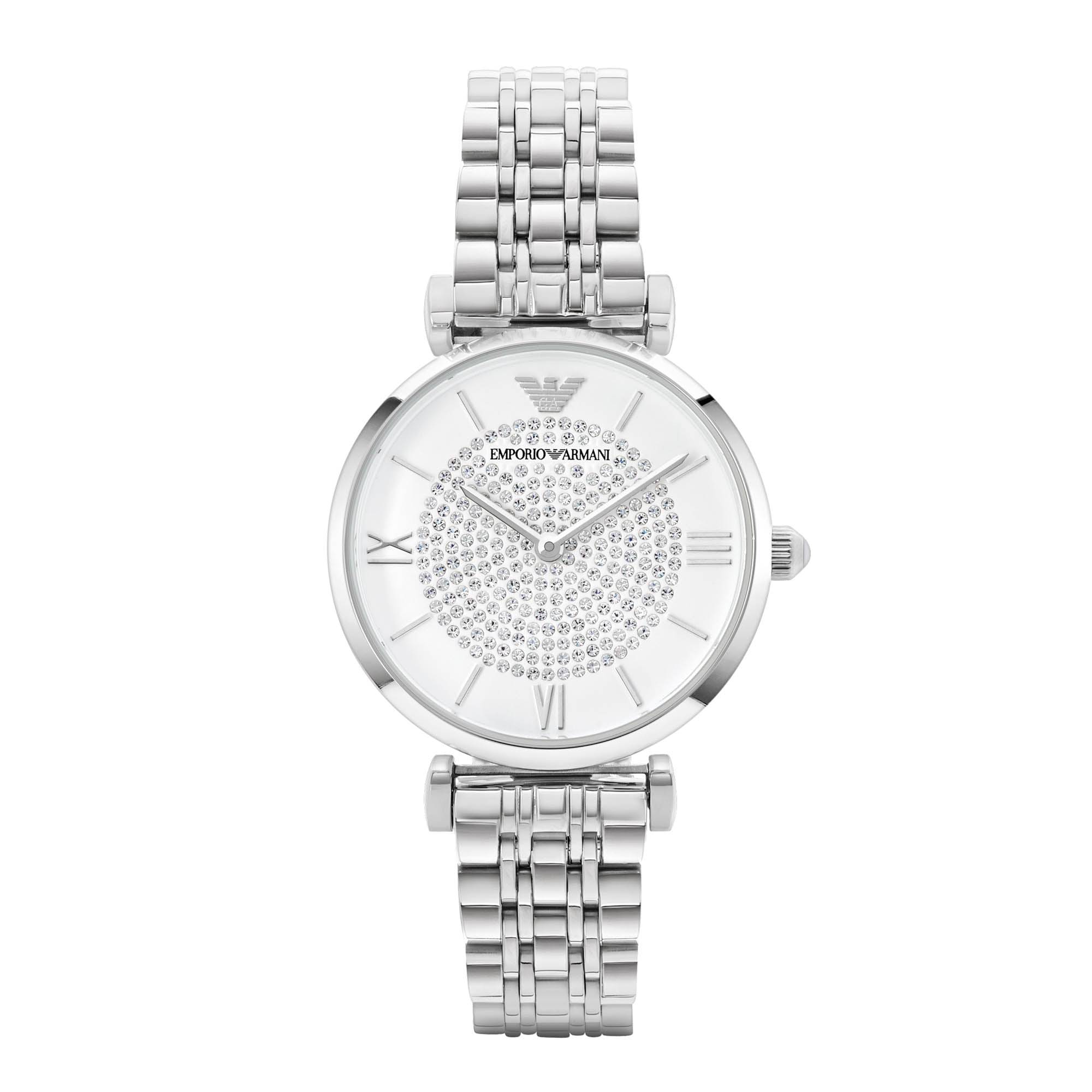 Ar1925 Emporio Armani Gianni T-Bar Watch AR1925 - Silver | MODE STORE