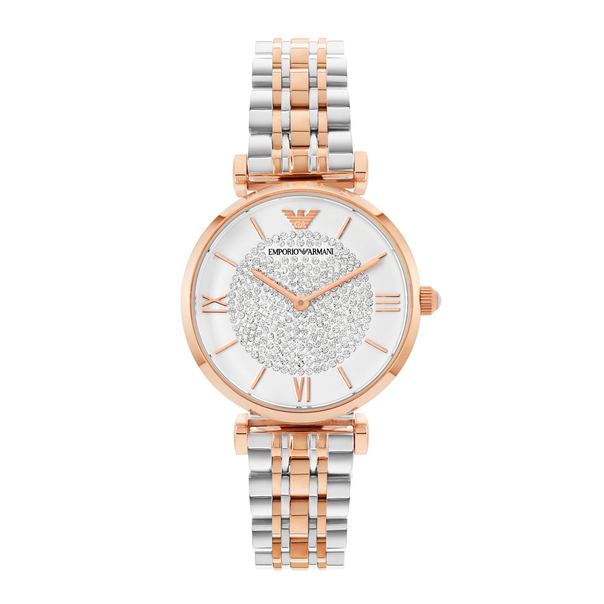 Emporio Armani Gianni T-Bar Watch Rose Gold AR1926 - Front
