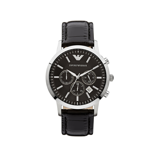 Emporio Armani Men’s Classic Chronograph Watch AR2447 - Black Front