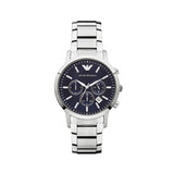 Emporio Armani Men’s Classic Chronograph Watch AR2448 - Blue/Silver Front