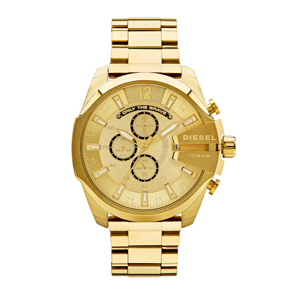 Diesel Mega Chief Men’s Chronograph Watch Gold DZ4360 - Front