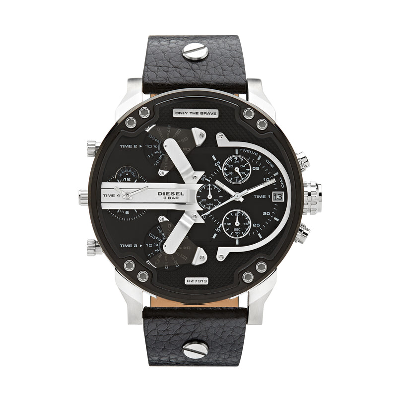 Diesel Mr. Daddy 2.0 Chronograph Watch DZ7313 Silver/Black - Front