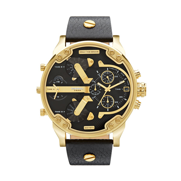 Diesel Mr. Daddy 2.0 Chronograph Watch DZ7371 Gold/Black - Front