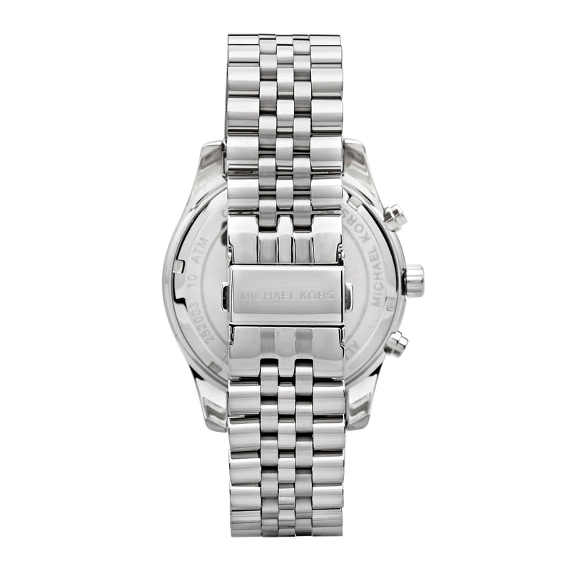 Michael Kors Lexington Chronograph Watch Silver MK8405 - Back