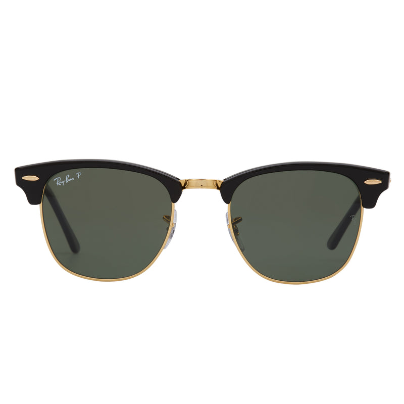 Ray-Ban Clubmaster RB3016 Polarised Black Sunglasses - Front