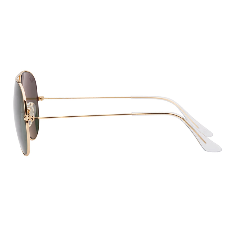 Ray-Ban Aviator Polarized RB3025 Sunglasses - Gold/Green Side