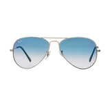 Ray-Ban Aviator Gradient RB3025 Sunglasses - Blue/Silver Front