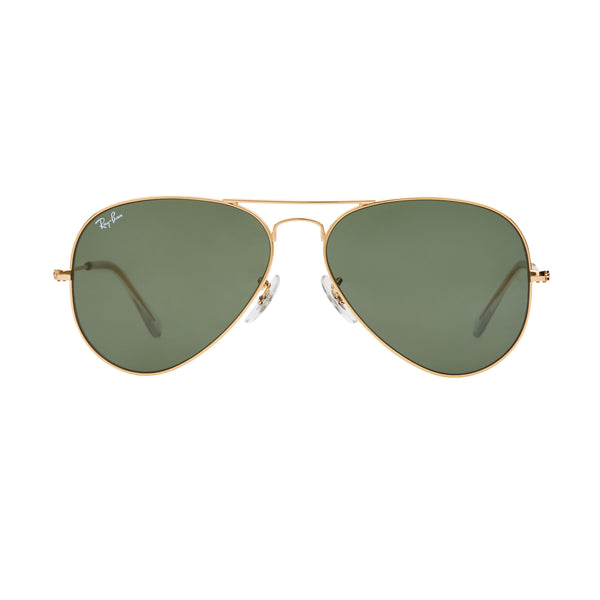 Ray-Ban Aviator RB3025 Sunglasses - Gold/Green Front