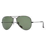 Ray-Ban Aviator RB3025 Sunglasses - Black/Green Angle