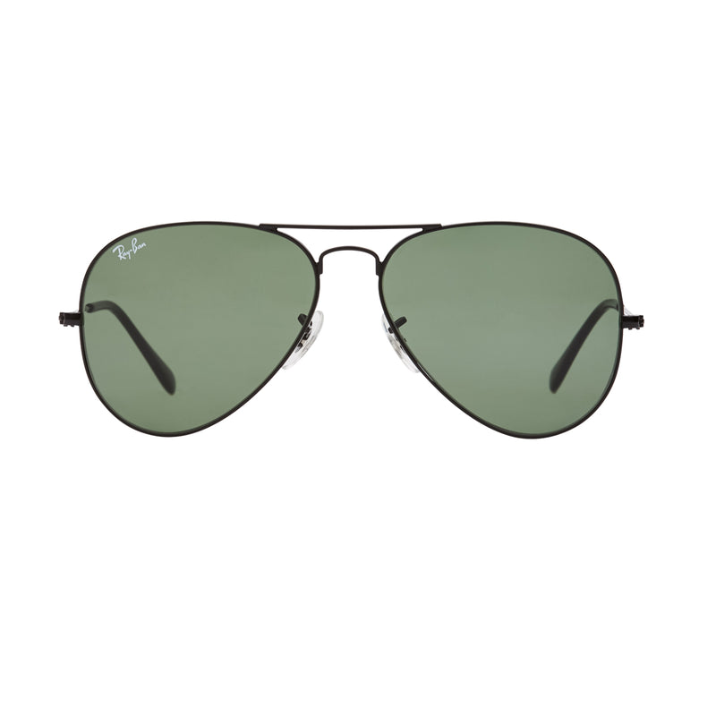 Ray-Ban Aviator RB3025 Sunglasses - Black/Green Front