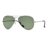 Ray-Ban Aviator RB3025 Sunglasses - Gunmetal/Green Angle