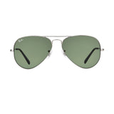 Ray-Ban Aviator RB3025 Sunglasses - Gunmetal/Green Front