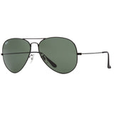 Ray-Ban Aviator RB3026 Large Sunglasses - Black/Green Angle