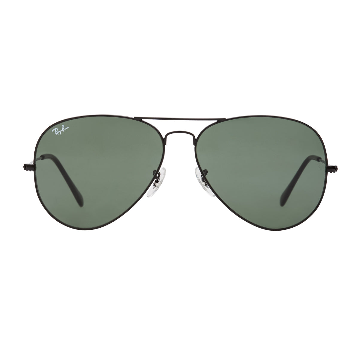 Ray-Ban Aviator RB3026 Large Sunglasses - Black/Green Front