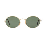 Ray-Ban Oval RB3547N Sunglasses - Gold/Green Front