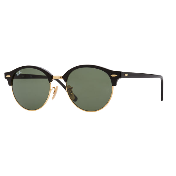 Ray-Ban Clubround RB4246 Sunglasses - Black/Green Angle