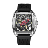 CIGA Design Z Series Exploration Automatic Mechanical Skeleton Watch - Black/Silver