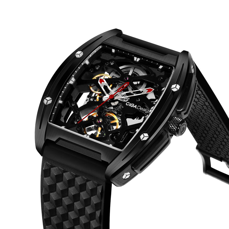 CIGA Design Z Series DLC Automatic Mechanical Skeleton Watch