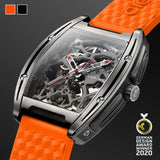 CIGA Design Z Series Titanium Automatic Mechanical Skeleton Watch - Orange